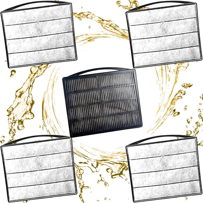 TARARIUM Aquarium Filters Accessories Replacement for Large RX-120, IX-120 Filter, RX-120 U-V & IX-120 U-V, 4pcs Sponge Clip + 1Pcs Resin Filter Media Plate