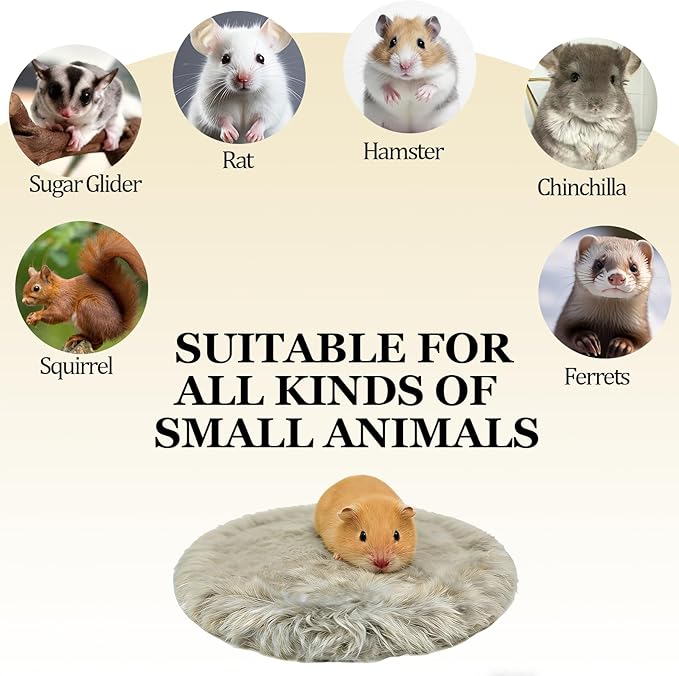 Guinea Pig Bed 4PCS Fleece Mats Hamster Cage Liner Washable Bedding Cage Accessories for Chinchilla Rat Hamster Squirrel Sugar Glider Ferret