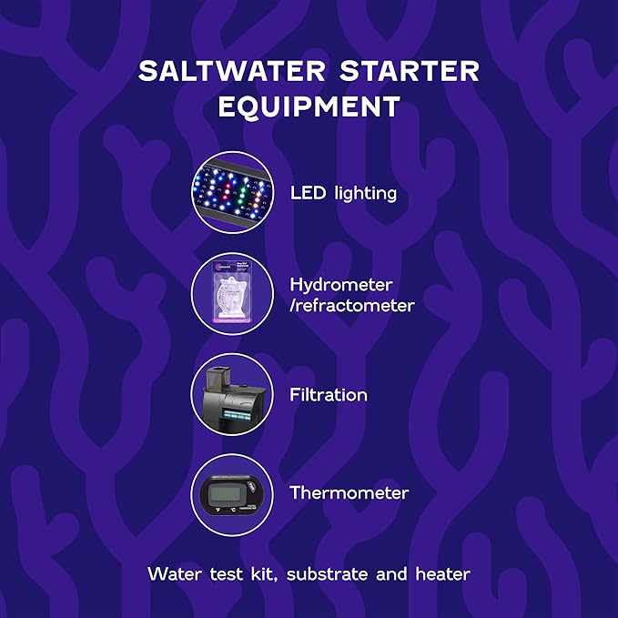 Coralife Aquarium Fish Tank Marine Salt Water DC-Controlled Variable Speed Mini Protein Skimmer, Up To 65 Gallons