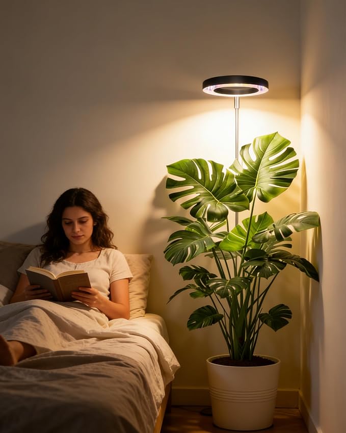 Plant Grow Light, LED Growing Light Full Spectrum for Indoor Plants,Height Adjustable, Automatic Timer, 5V Low Safe Voltage,Idea for Large Plant Light