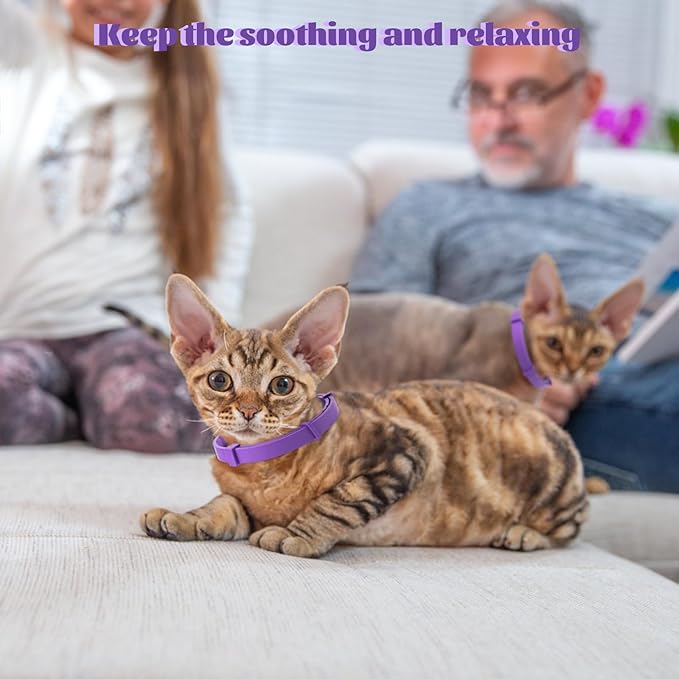 4 Pack Calming Collar for Cats & Kittens - Cat Pheromone Collars for Anxiety Relief for Peeing,Meowing,Fighting,Scratching