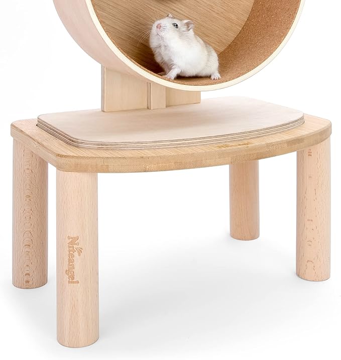 Niteangel Anti-Slide Super-Silent Acrylic Wooden Cloud Series Hamster Wheel Platform