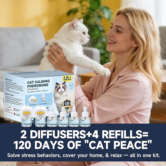 Anti Cat Pee Diffuser Calm Calming Cat Pheromone Pet Diffuser Plug In Spray Relaxer For Cats Anxiety Feromonas Calming Pheromones Relaxing Stress Diffuser Calmer With 4 Refill Peeing Cat Diffusers