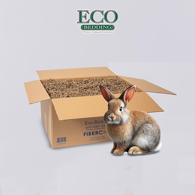 FiberCore Eco Bedding with Odor Control, 99% Dust Free Paper Bedding for Small Animals and Birds, 10 lb (Expands to 250 L).