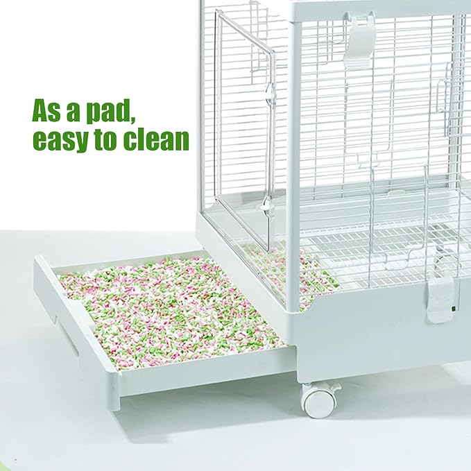 Bird Bedding – Natural Hamster Bedding | Parrot Paper Supplies with Soft Wood Shavings, Small Animal Cage Liner for Odor Control, Pet Litter Accessories for Guinea Pig, Gerbil, Hedgehog,
