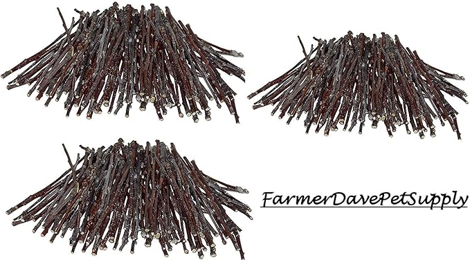 300 Apple Ultra Skinny Chew Twigs for Small Animals