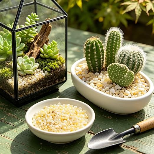 1/8 Inch Aquarium Gravel, Small Pebbles for Fish Tank, Indoor Plants & Succulents, Natural Mini River Rocks for Drainage, Terrarium, Top Dressing & Vase Filler, Cream Beige, 6LB