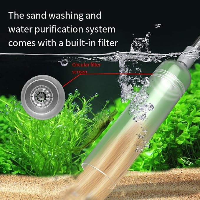 Aquariums Maintenance Siphons Kits with Adjustable Waterflow Valves for Easy Water Changing and Gravels Washing Aquariums Siphons Vacuum