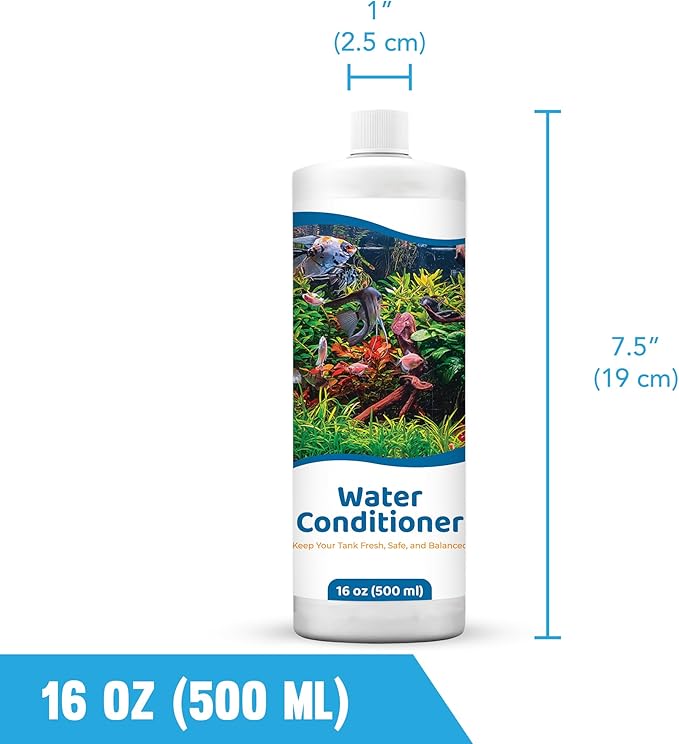 JOR Aquarium Water Conditioner, Colorless Tap Treatment for Betta, Nano, Shrimp, Snails, Freshwater, Saltwater, Large Tanks, Gentle Dechlorinator, Covers Up to 1,000 Gallons, 16 oz per Bottle