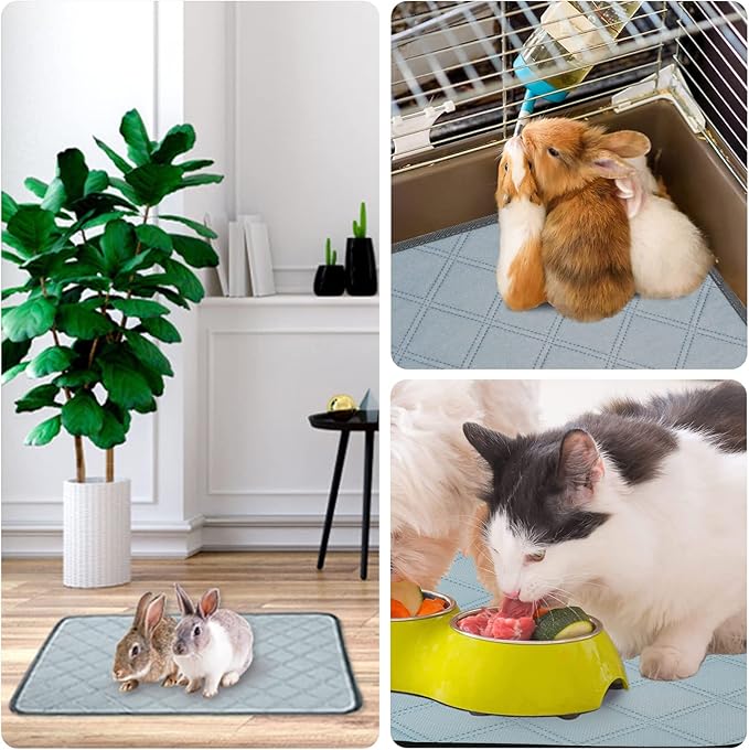 2 Pack Guinea Pig Cage Liners for C&C 2x4 Habitat Washable Guinea Pig Bedding Super Absorbent | Waterproof | Non Slip| Reusable Guinea Pig Pee Pads for Small Animals Cages - 57.1" x 27.6"