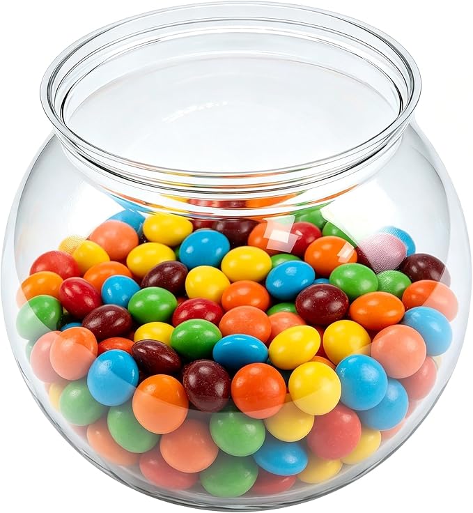 1 PCS Fish Bowl Small Plastic Bubble Bowl(90 Oz) | for Holding Candy and Party Decorations