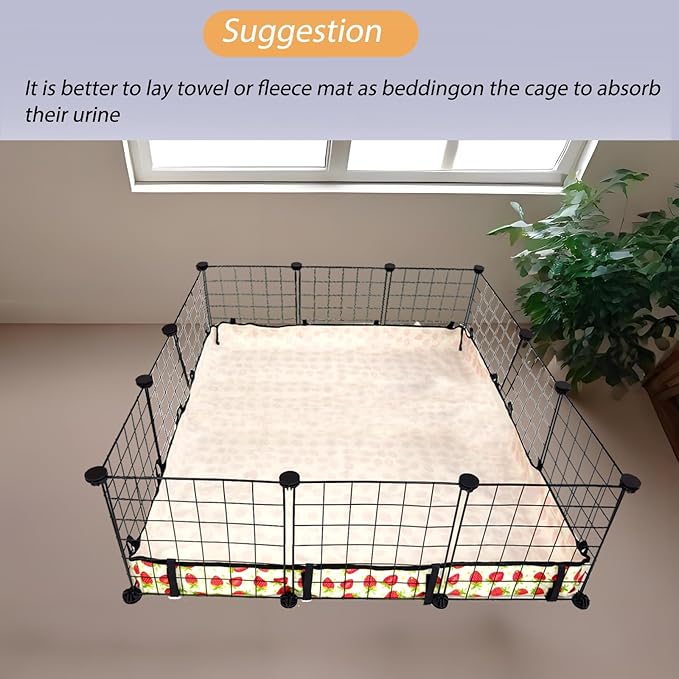 Guinea Pig Cage Liner,Washable Waterproof Oxford Cloth Cage Liners for Small Animals,Hamster Chinchilla Hedgehog Rabbit and Other Small Animals Not Include Cage (36x36 inches)