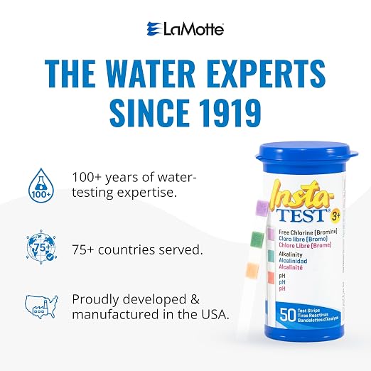 Lamotte Insta Test 3 Swimming pool Test Strips, 50 Strips
