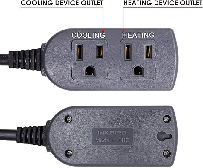 Inkbird ITC308S Temperature Controller for Aquarium with Submersible Probe, Heating Cooling Outlets Thermostat for Heater and Cooling Fans