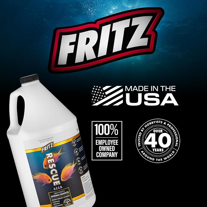 Fritz Aquatics ACCR Water Conditioner Instantly Removes Toxic Ammonia/Chlorine & Chloramines for Fresh & Salt Water Aquariums (1-Gallon)