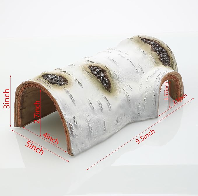 Reptile Terrarium Hideout Decor, Bearded Dragon Tank Accessories | Hide for Snake, Amphibians, Small Animals,Ball Python