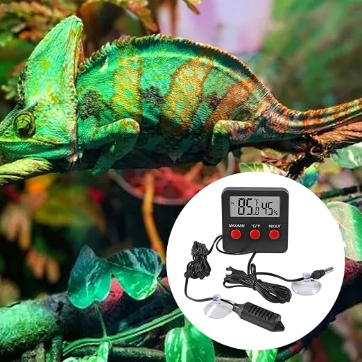 Digital Thermometer and Humidity Thermometers Indoor and Outdoor Digital Temperature and Hygrometer Gauge with Probe for Reptile Terrarium Thermometer Pet Keeping