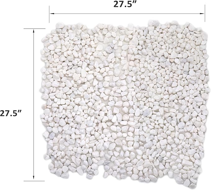 White Rocks for Plants & Planters, Decorative Pebbles, 0.5-1 Inch, 18 lb