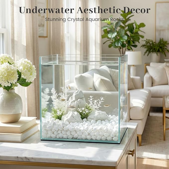 DomeStar White Fake Ice Rocks, 150 PCS Acrylic Crystal for Vase Fillers | Fake Diamonds for Table Centerpieces Party Decor, Fish Tanks Decor Table Scatter DIY Craft Supplies