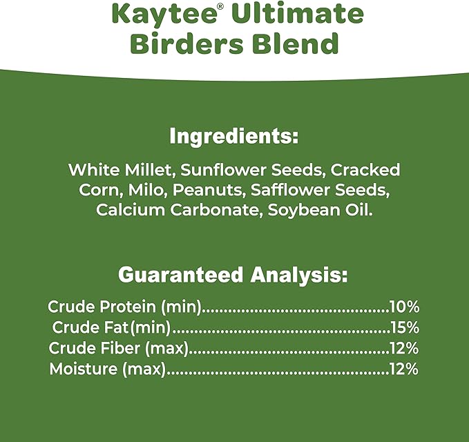Kaytee Wild Bird Ultimate No Mess Wild Bird Food Seed For Cardinals, Finches, Chickadees, Nuthatches, Woodpeckers, Grosbeaks, Juncos and Other Colorful Songbirds, 9.75 Pound