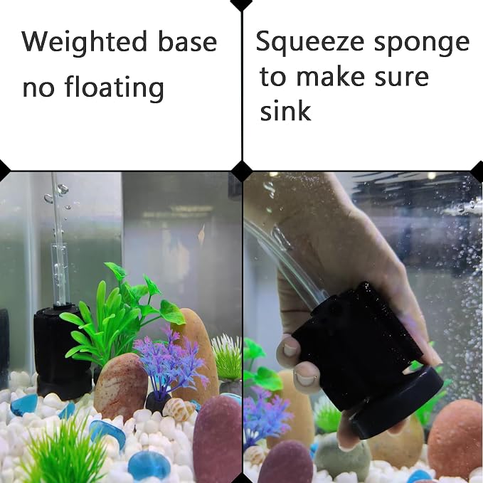 AQUANEAT 9 Pack Aquarium Bio Sponge Filter Breeding Fry Betta Shrimp Nano Fish Tank (Small up to 10Gal)