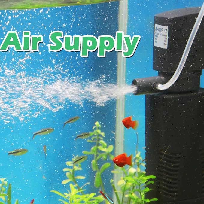 Fish Tank Filter for 15-40 Gallon Tank Crystal Clear Powerful Internal Aquarium Filters Submersible Pump& Filter System Turtle Tank Accessories