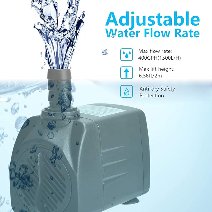 Jebao Jecod PP-388 Submersible Fountain Pond Pump 198gph replace PP-388LV