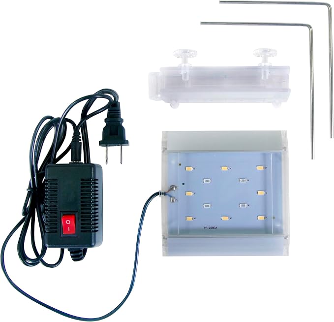 Penn-PLAX Cascade Plant Growth LED Clip-On Light for Rimless Aquariums – Great for Aquatic and Non-Aquatic Plants – 12-Bulb Multicolor