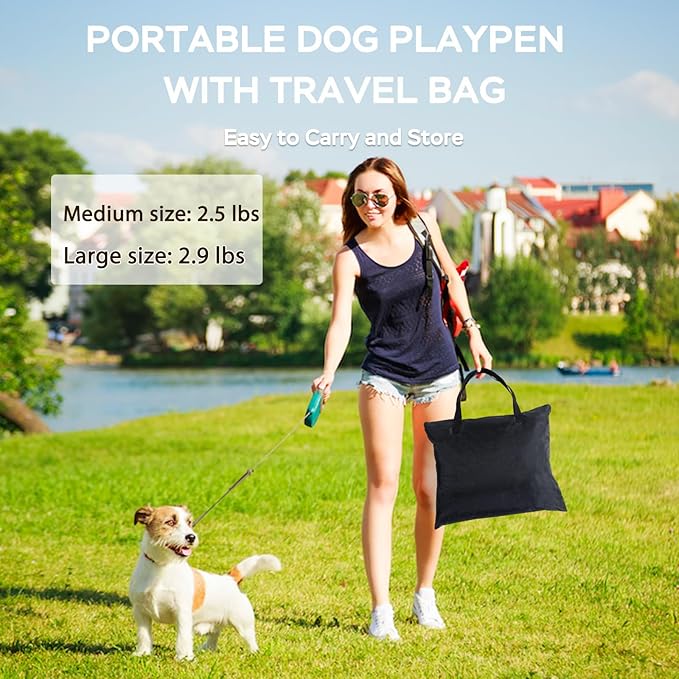 Portable Foldable Pet Playpen Collapsible Crates Kennel Playpen for Dog cat and Rabbit &Travel playpen Outdoor or Indoor (Medium(31.5" L x 23.6" W x 21.7" H), Brown)