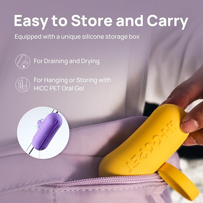 HICC PET Dog Toothbrush, Anti-Slip Dog Tooth Brushing Kit, Dog Finger Toothbrush for Plaque and Tartar Cleaning, Dog Teeth Cleaning for Small & Large Pets, Safer & Softer Liquid Silicone, 4-Pack