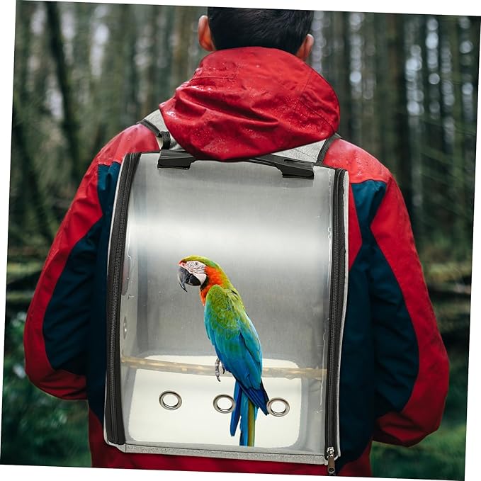 Milisten Portable Parrot Bag Wear-Resistant Bird Travel Carrier with Perch Breathable Design for Hiking Shopping and Travel Comfortable and Backpack for Birds