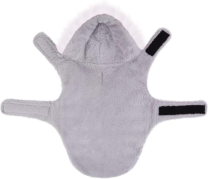 HDE Dog Puffer Jacket Fleece Lined Warm Dog Parka Winter Coat with Harness Hole Pink Stripe - S