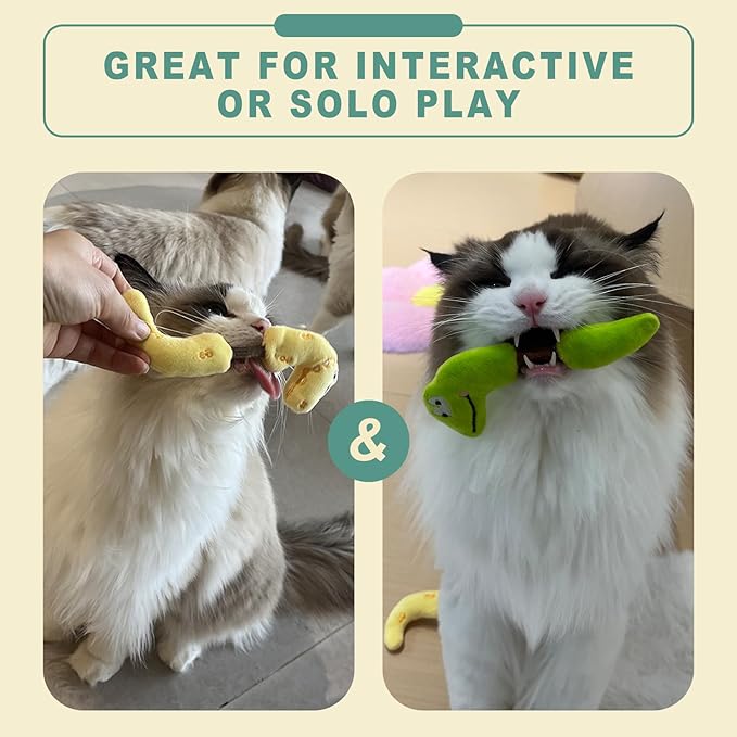 Interactive Catnip Toys for Indoor Cats, Silvervine Sticks for Cats & Cat Chew Rope Toy for Teeth Cleaning, Cat Crinkle Balls for Kitten Training and Play, Cat Toys Set for All Breeds 7Pack