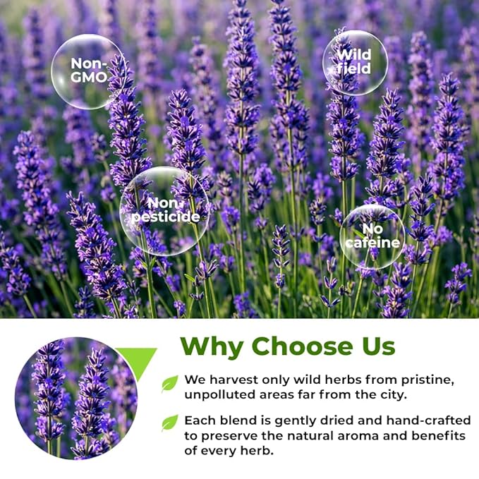 4 oz. Dried Lavender Flowers Herb Tea (Lavandula angustifolia) - 113 g Lavender Herbs Dried Tea Flores de lavanda
