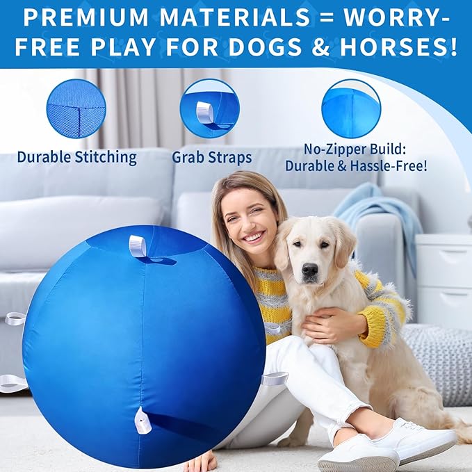 Horse Ball 40inch - Extra Large Toy for Adult Horses, Ideal for Pasture & Indoor Stall Boredom Relief