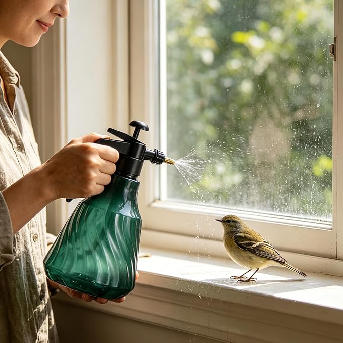 Ultrafine Bird Mister Sprayer Bottle for Parrot Grooming Handheld Pet Bird Cage Cleaner for Cage Cleaning Portable Handheld Refillable Pet Bath Sprayer 67.6oz/2Liter