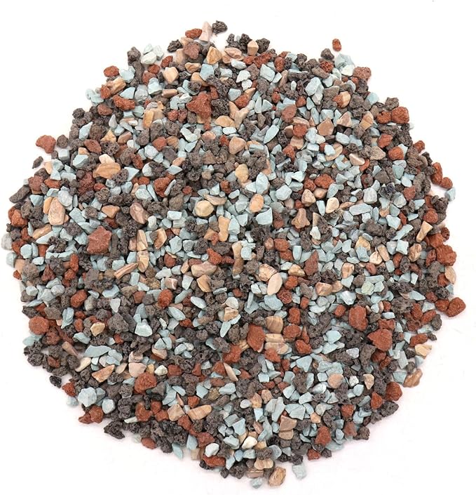 Mixed Color Lava Horticultural Lava Rocks for Plants, 1/5 Inch, 2 lbs