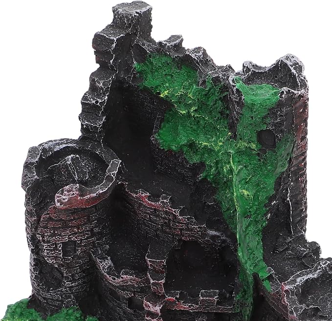 Aquarium Castle Decoration Resin Hideout for Fish Tanks Decorative Piece | Stone Cave House, Classical Beauty, Fine Craftsmanship, Versatile Compatibility