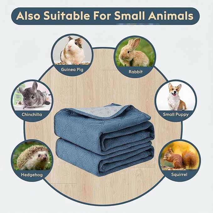 FunFurry Washable Pee Pads for Dogs - 2 Pack Reusable Pee Pads,Waterproof Puppy Pads,Pet Training Pads,Super Absorbent with Dog Paw Shape Non-Slip Backing (Blue, 18" X 24" - 2 Pack)