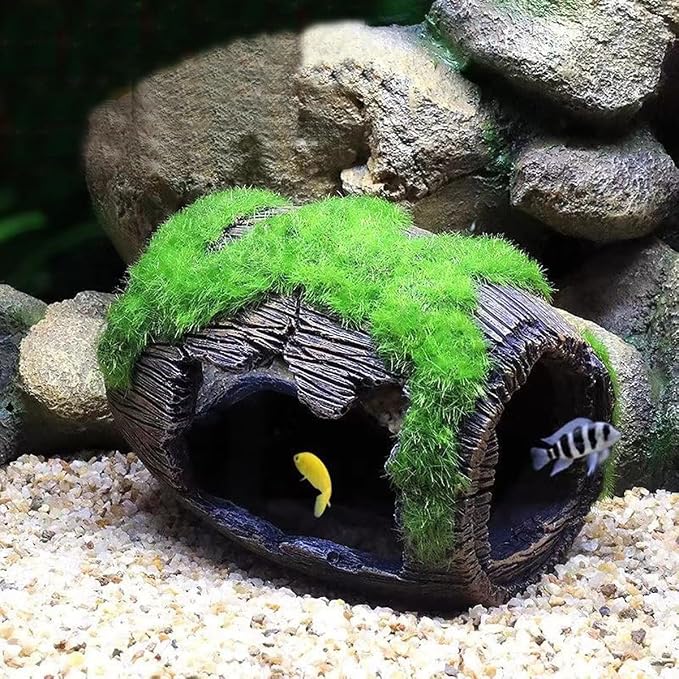Fish Tank Accessories Decorations, Aquarium Hideout Cave for Betta, Fish Tank Ornament 3.5"