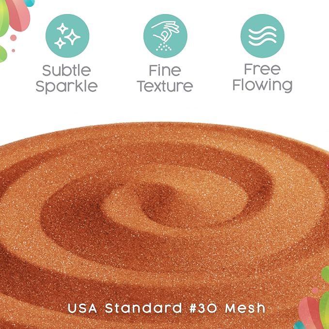 Pumpkin Spice Unity Sand, 1 LB (16 oz), Orange Colored Sand for Weddings, Vase Filler, Home Decor, Crafts, Terrariums, and More
