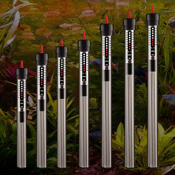 Aquatop 300W Aquarium Submersible Glass Heater – Adjustable Temperature 68-93°F – Fish Tanks Up to 75 Gal – for Freshwater & Saltwater – GH-300