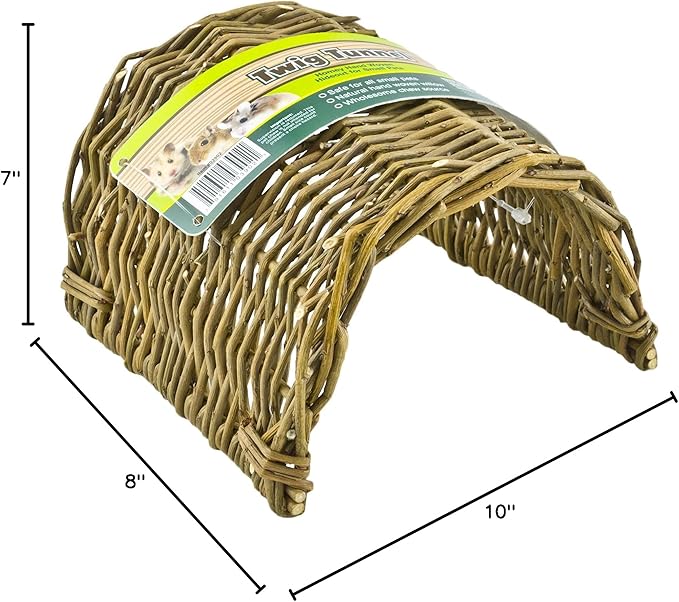 Ware Manufacturing Hand Woven Willow Twig Tunnel Small Pet Hideout, Large