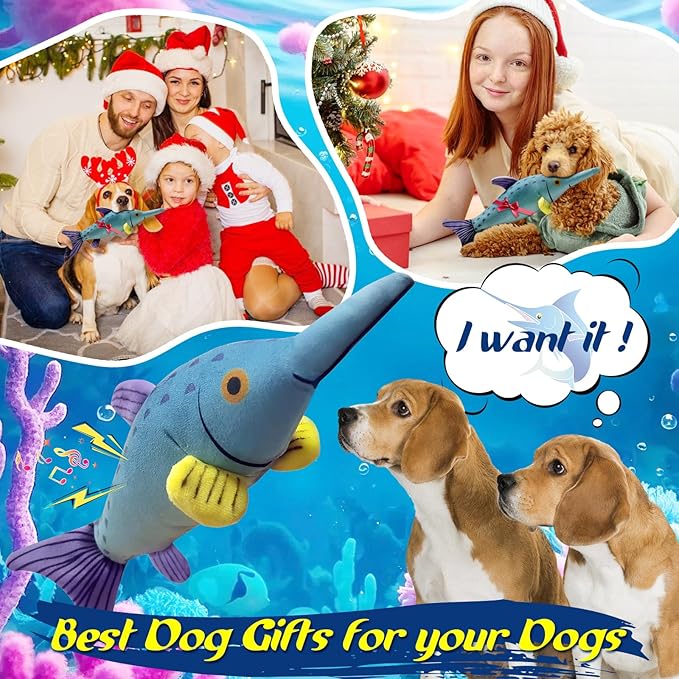 Fuufome Large Squeaky Dog Chew Toy, Ideal Dog Toys for Chewers, for Small and Medium Breed Puppies or Dogs