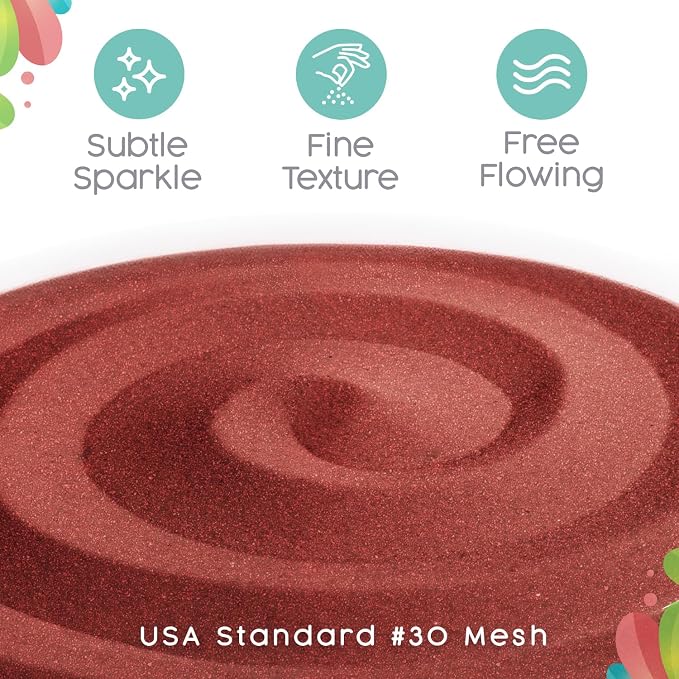 Apple Red Unity Sand, 1 LB (16 oz), Red Colored Sand for Weddings, Vase Filler, Home Decor, Crafts, Terrariums, and More