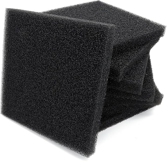 8 Pack Aquarium Filter Foam Bio Sponges Pad 9x9x1 20PPI | Fish Tank Sponge Coarse Sheet Filter Media Pad, Cut-to-Size Foam for Pet Filters