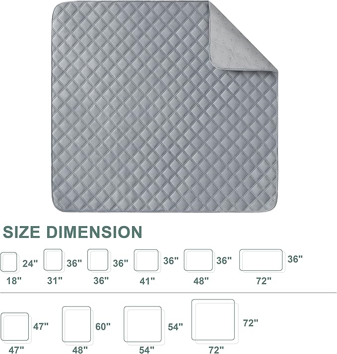 Eterish Reusable Washable Pee Pads for Dogs Large/Extra Large 31'' x 36'' 2 Pack, Absorbent Pet Puppy Dog Training Pads Non-Slip, Waterproof Whelping Potty Pads for Dogs Leak-Proof