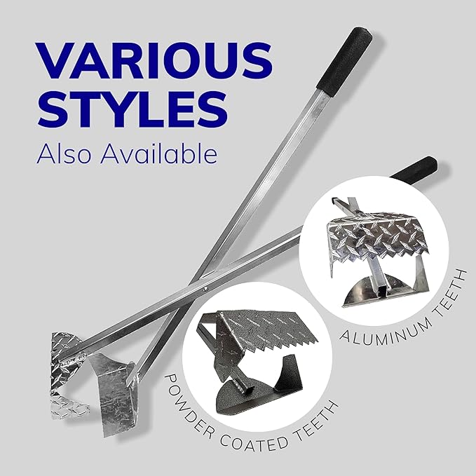 ActiveDogs Pooper Scooper for Large Dogs – Heavy-Duty Dog Pooper Scooper for Yard – Flat-Style Welded Aluminum Dog Poop Rake and Scoop with Solid Bolt System – Made in the USA