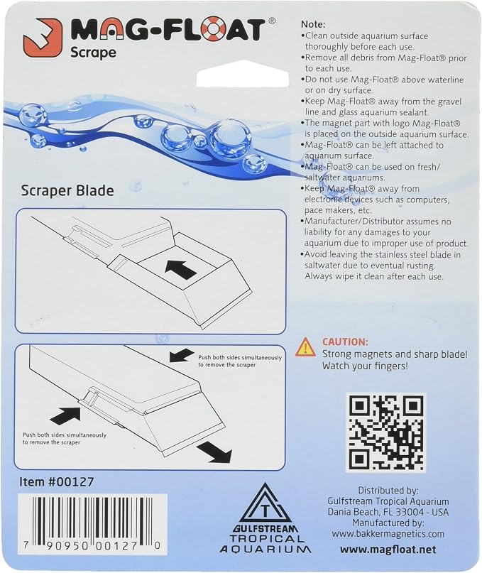 Mag-Float Scrape Scraper Blades Small & Medium 2 Pack