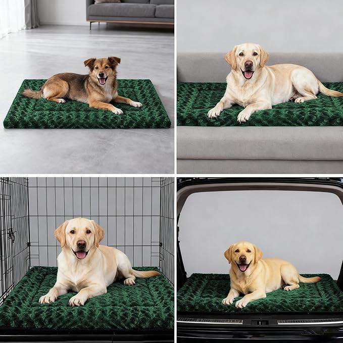 Dog Bed Mat - Dog Crate Pad - Reversible Dog Mat for Pet Comfort - Soft Bed Pads with Dual-Sided Design for All Seasons - Durable, Machine Washable Mat for Crates, Travel, and Home